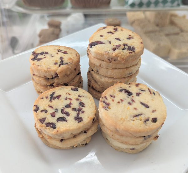 Cranberry Citrus Shortbread Cookies