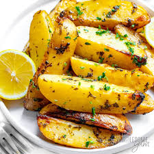 Greek Lemon Roasted Potatoes, Serves 4-6